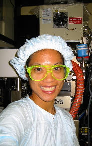 Sarah in Lab